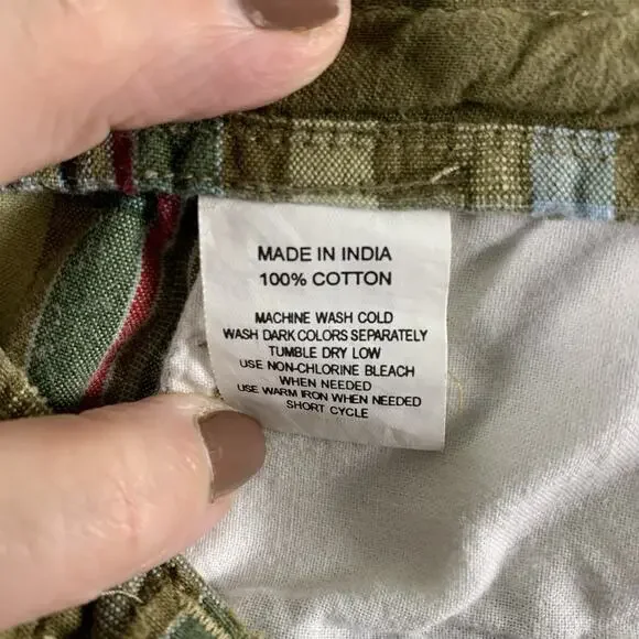 Company 81 Mens Plaid Cargo Long Shorts Sz 38 Y2K Streetwear‎ Grunge Skate - Picture 12 of 14